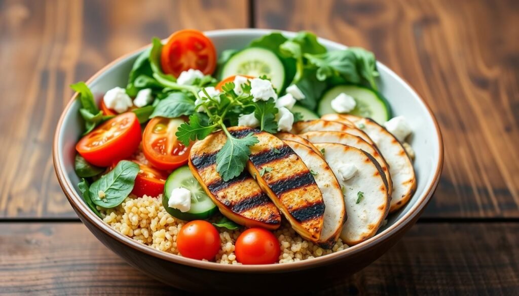 grilled chicken and quinoa salad